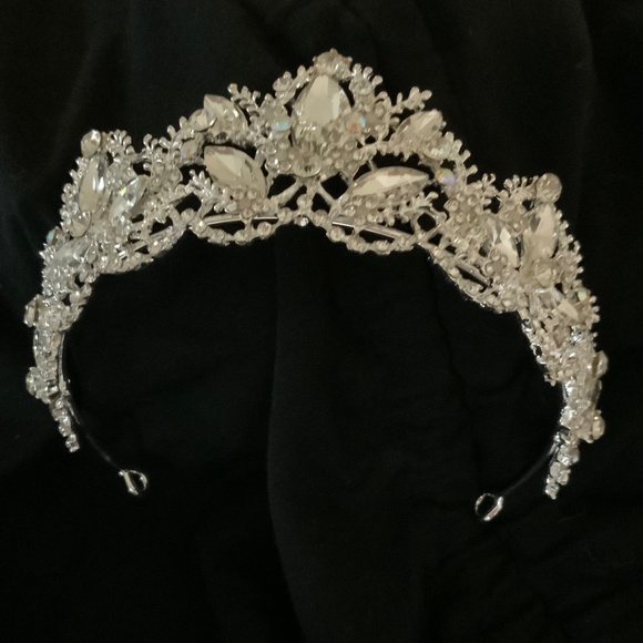 Wedding Crown  Tiara SILVER - Picture 11 of 13